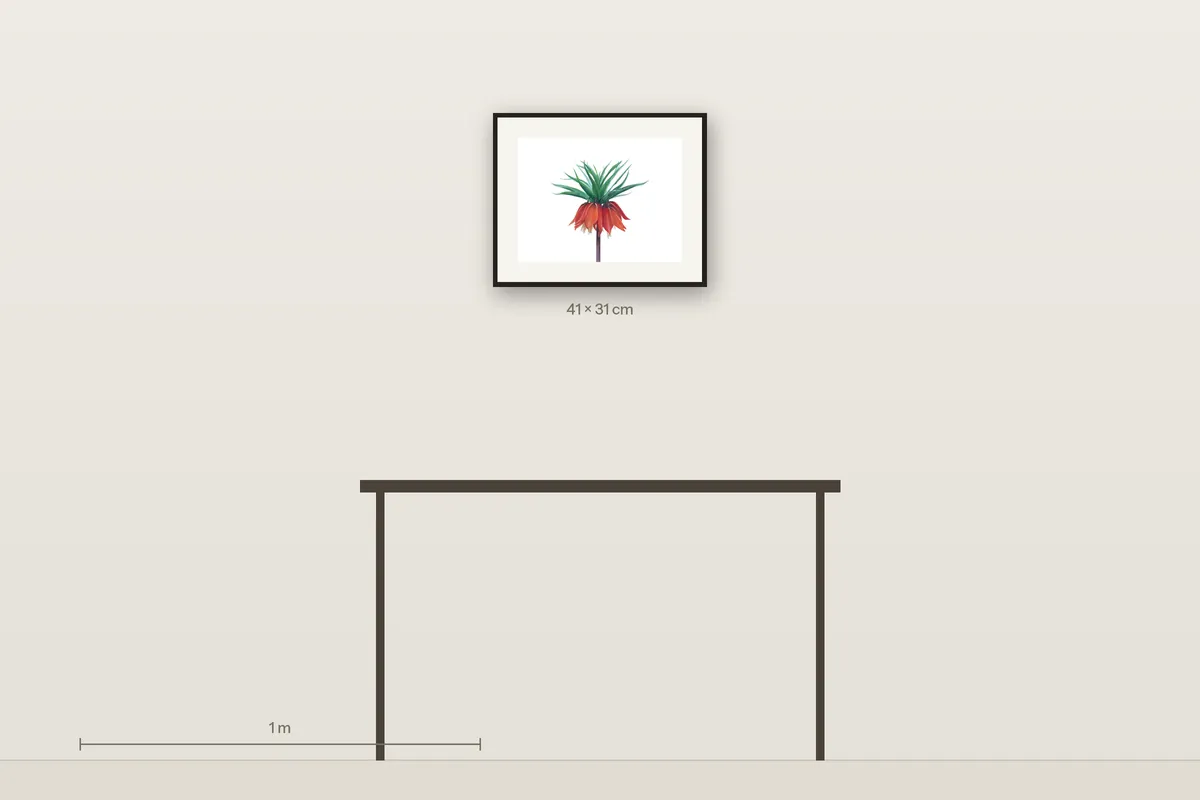 Crown on Fire shown to scale above a 120 cm console